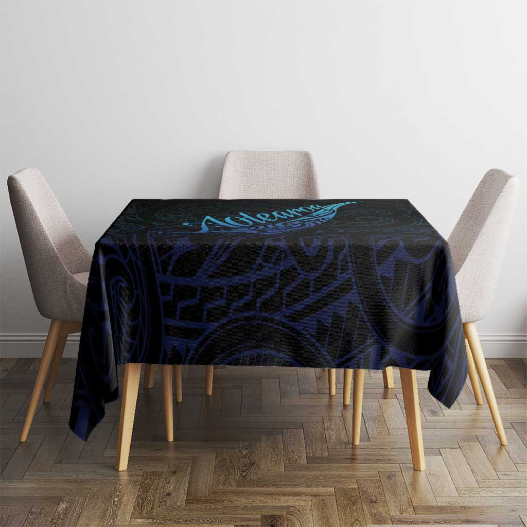 Aotearoa New Zealand Tablecloth Koru Fern Blue Gradient LT05 - Polynesian Pride