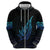 Aotearoa New Zealand Zip Hoodie Koru Fern Blue Gradient