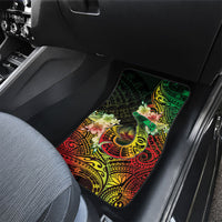 Hawaii Discoverers Day Car Mats Polynesian Fish Hook With Hibiscus Reggae LT05 - Polynesian Pride