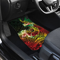 Hawaii Discoverers Day Car Mats Polynesian Fish Hook With Hibiscus Reggae LT05 - Polynesian Pride