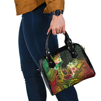 Hawaii Discoverers Day Shoulder Handbag Polynesian Fish Hook With Hibiscus Reggae LT05 - Polynesian Pride