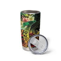 Hawaii Discoverers Day Tumbler Cup Polynesian Fish Hook With Hibiscus Reggae LT05 - Polynesian Pride