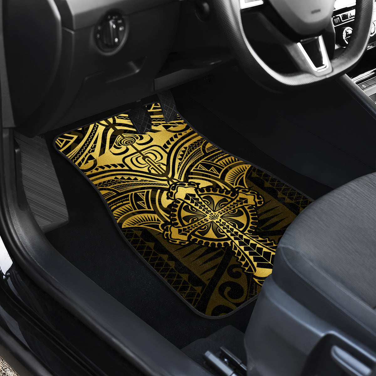 Polynesia Car Mats With Christian Cross LT05 - Polynesian Pride