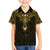 Personalized Polynesia Family Matching Puletasi Dress and Hawaiian Shirt With Christian Cross LT05 Son's Shirt Gold - Polynesian Pride