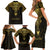 Personalized Polynesia Family Matching Short Sleeve Bodycon Dress and Hawaiian Shirt With Christian Cross LT05 - Polynesian Pride