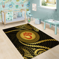Polynesia Area Rug With Hindu Om Symbol LT05 - Polynesian Pride