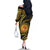 Polynesia Family Matching Off Shoulder Long Sleeve Dress and Hawaiian Shirt With Hindu Om Symbol LT05 - Polynesian Pride