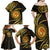 Polynesia Family Matching Off Shoulder Maxi Dress and Hawaiian Shirt With Hindu Om Symbol LT05 - Polynesian Pride