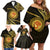 Polynesia Family Matching Off Shoulder Short Dress and Hawaiian Shirt With Hindu Om Symbol LT05 - Polynesian Pride