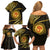 Polynesia Family Matching Off Shoulder Short Dress and Hawaiian Shirt With Hindu Om Symbol LT05 - Polynesian Pride