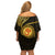 Polynesia Family Matching Off Shoulder Short Dress and Hawaiian Shirt With Hindu Om Symbol LT05 - Polynesian Pride