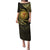 Polynesia Family Matching Puletasi Dress and Hawaiian Shirt With Hindu Om Symbol LT05 Mom's Dress Gold - Polynesian Pride