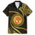 Polynesia Family Matching Short Sleeve Bodycon Dress and Hawaiian Shirt With Hindu Om Symbol LT05 Dad's Shirt - Short Sleeve Gold - Polynesian Pride