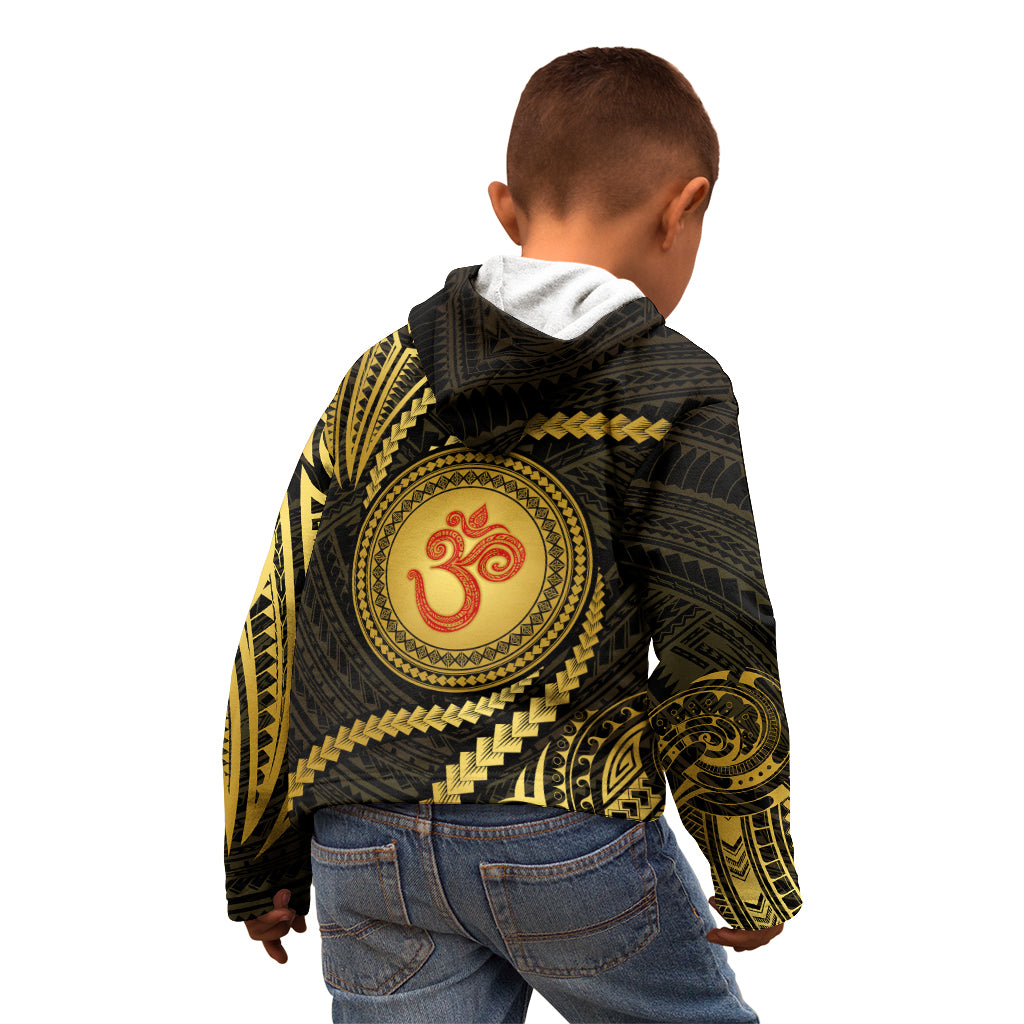 Polynesia Kid Hoodie With Hindu Om Symbol LT05 - Polynesian Pride
