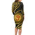 Polynesia Long Sleeve Bodycon Dress With Hindu Om Symbol LT05 - Polynesian Pride