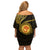 Polynesia Off Shoulder Short Dress With Hindu Om Symbol LT05 - Polynesian Pride