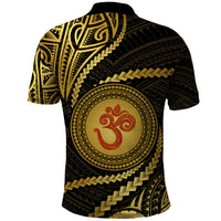 Polynesia Polo Shirt With Hindu Om Symbol LT05 - Polynesian Pride
