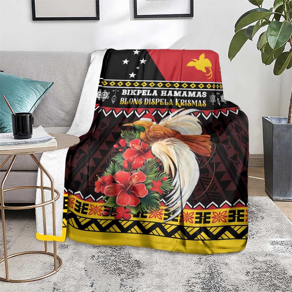 Papua New Guinea Christmas Blanket Bird Of Paradise Hamamas Krismas LT05 - Polynesian Pride