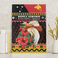 Papua New Guinea Christmas Canvas Wall Art Bird Of Paradise Hamamas Krismas LT05 Without Frame Black - Polynesian Pride