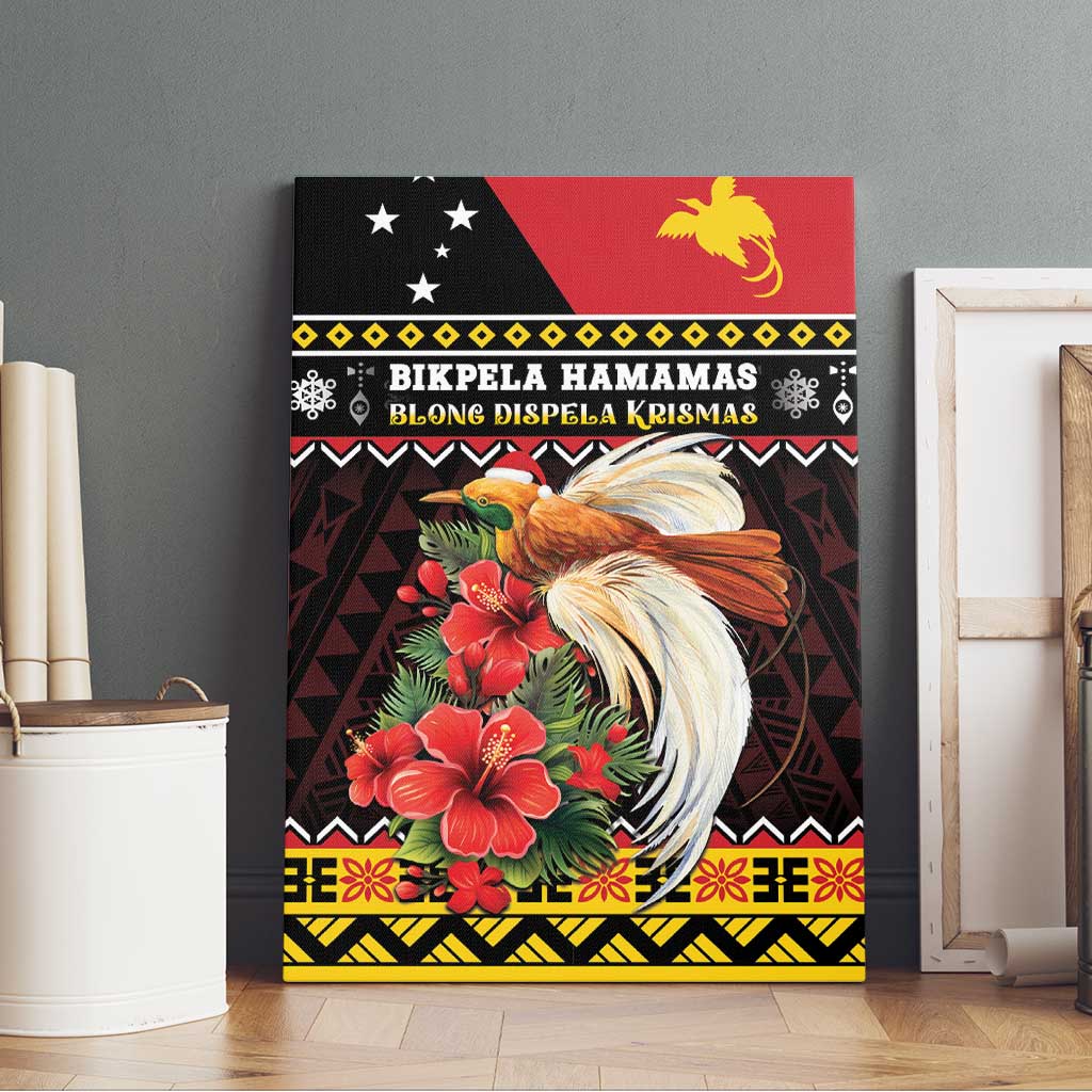 Papua New Guinea Christmas Canvas Wall Art Bird Of Paradise Hamamas Krismas LT05 - Polynesian Pride
