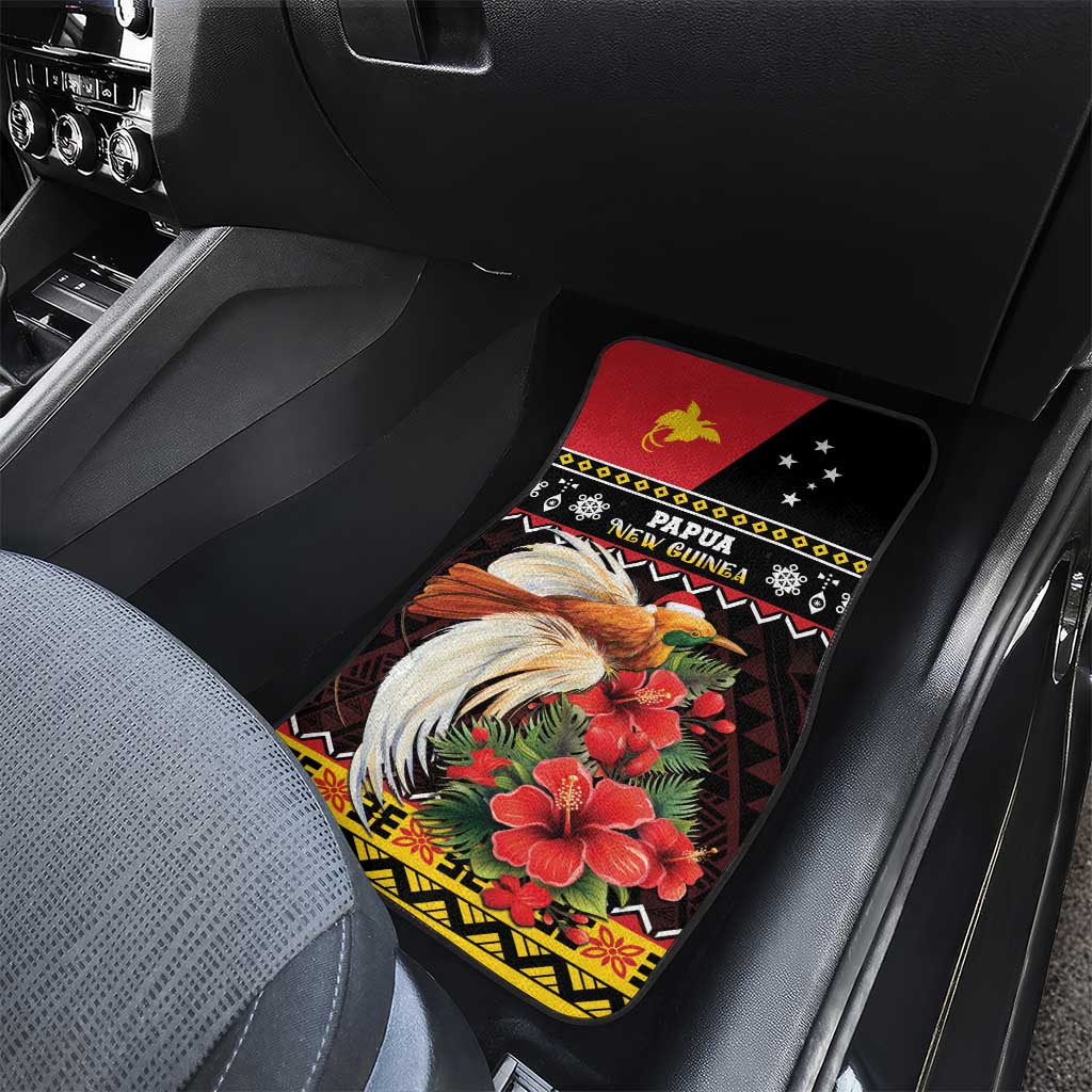 Papua New Guinea Christmas Car Mats Bird Of Paradise Hamamas Krismas LT05 - Polynesian Pride