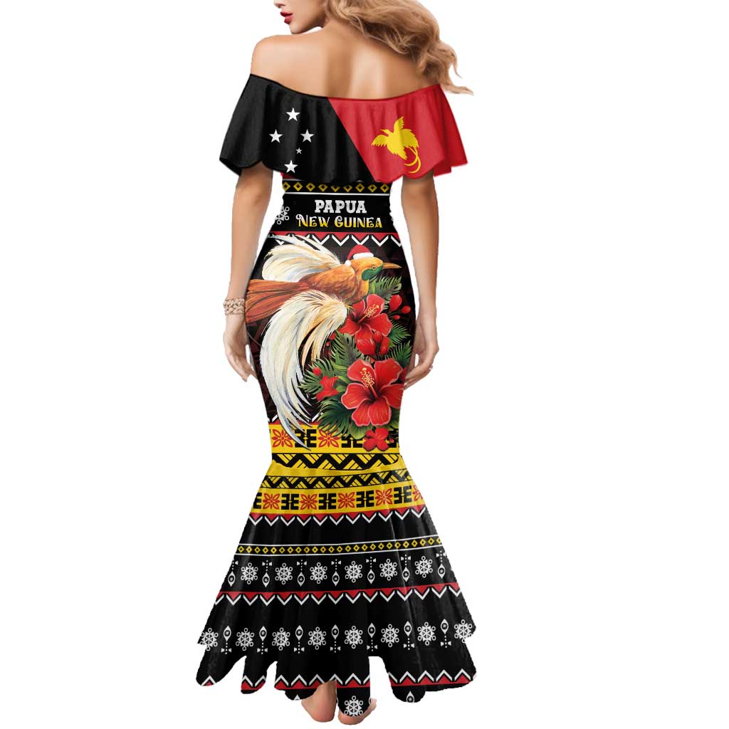 Papua New Guinea Christmas Family Matching Mermaid Dress and Hawaiian Shirt Bird Of Paradise Hamamas Krismas
