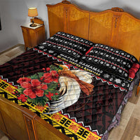Papua New Guinea Christmas Quilt Bed Set Bird Of Paradise Hamamas Krismas LT05 - Polynesian Pride