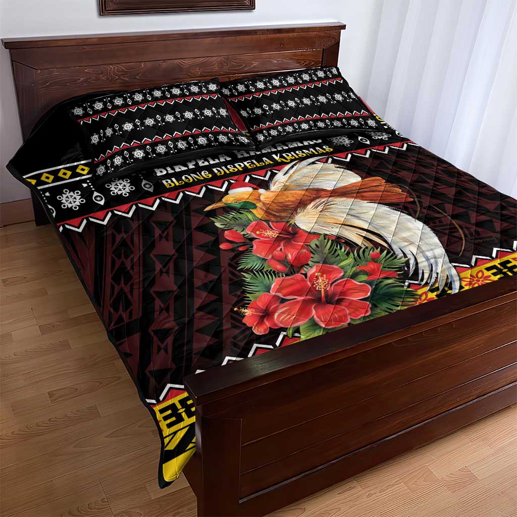 Papua New Guinea Christmas Quilt Bed Set Bird Of Paradise Hamamas Krismas LT05 - Polynesian Pride
