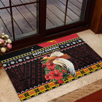 Papua New Guinea Christmas Rubber Doormat Bird Of Paradise Hamamas Krismas LT05 - Polynesian Pride