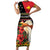 Papua New Guinea Christmas Short Sleeve Bodycon Dress Bird Of Paradise Hamamas Krismas