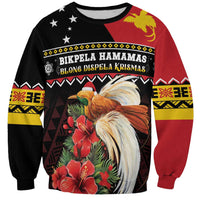 Papua New Guinea Christmas Sweatshirt Bird Of Paradise Hamamas Krismas LT05 Unisex Black - Polynesian Pride