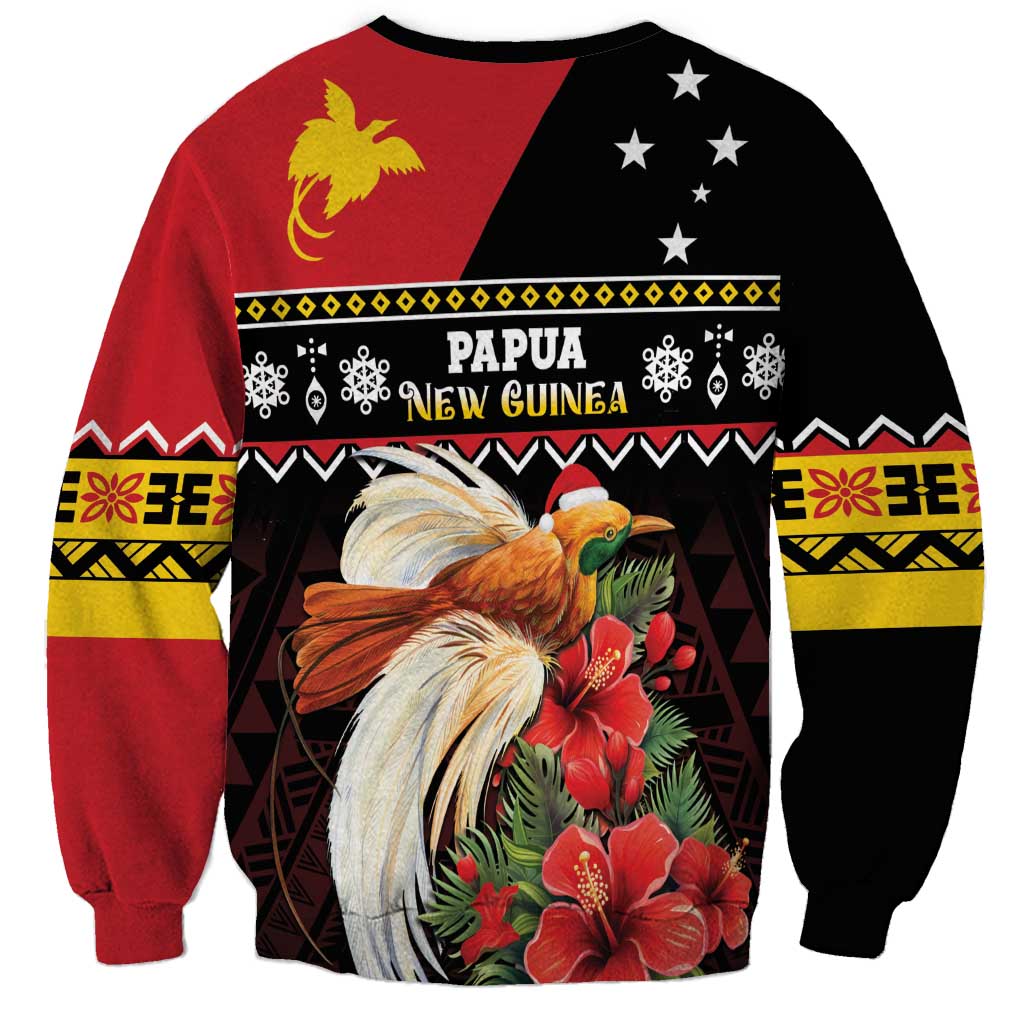 Papua New Guinea Christmas Sweatshirt Bird Of Paradise Hamamas Krismas LT05 - Polynesian Pride