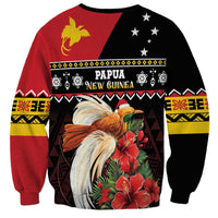 Papua New Guinea Christmas Sweatshirt Bird Of Paradise Hamamas Krismas LT05 - Polynesian Pride