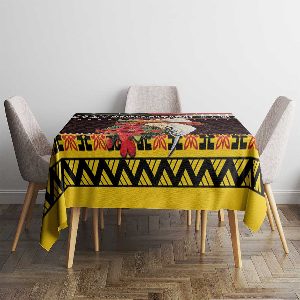 Papua New Guinea Christmas Tablecloth Bird Of Paradise Hamamas Krismas LT05 - Polynesian Pride