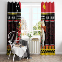 Papua New Guinea Christmas Window Curtain Bird Of Paradise Hamamas Krismas LT05 - Polynesian Pride