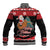 New Zealand Christmas Baseball Jacket Funny Santa Riding Kiwi Meri Kirihimete