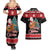 New Zealand Christmas Couples Matching Summer Maxi Dress and Hawaiian Shirt Funny Santa Riding Kiwi Meri Kirihimete