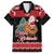 New Zealand Christmas Family Matching Off Shoulder Short Dress and Hawaiian Shirt Funny Santa Riding Kiwi Meri Kirihimete