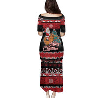 New Zealand Christmas Family Matching Puletasi and Hawaiian Shirt Funny Santa Riding Kiwi Meri Kirihimete