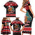 New Zealand Christmas Family Matching Short Sleeve Bodycon Dress and Hawaiian Shirt Funny Santa Riding Kiwi Meri Kirihimete