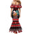 New Zealand Christmas Mermaid Dress Funny Santa Riding Kiwi Meri Kirihimete