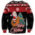 New Zealand Christmas Sweatshirt Funny Santa Riding Kiwi Meri Kirihimete