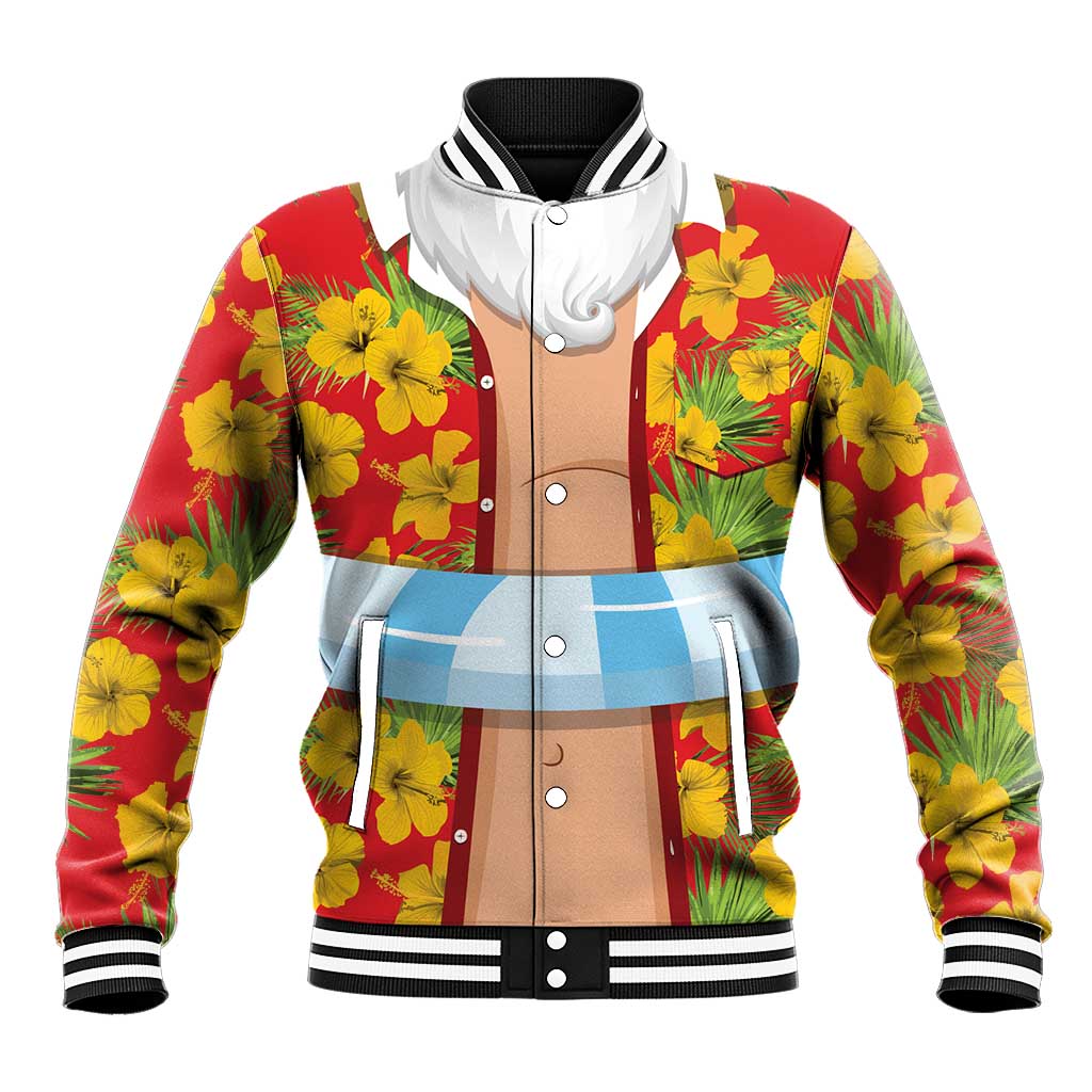 Polynesia Santa Claus Costume Baseball Jacket Tropical Vibe