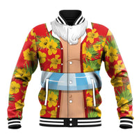 Polynesia Santa Claus Costume Baseball Jacket Tropical Vibe