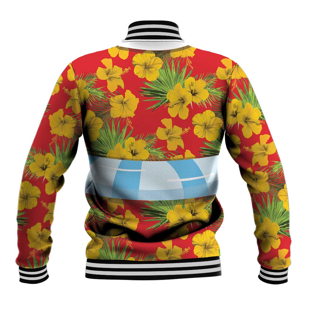 Polynesia Santa Claus Costume Baseball Jacket Tropical Vibe