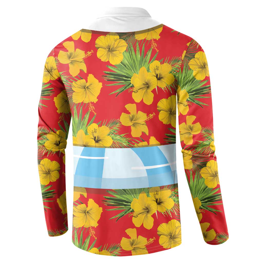 Polynesia Santa Claus Costume Button Sweatshirt Tropical Vibe LT05 - Polynesian Pride