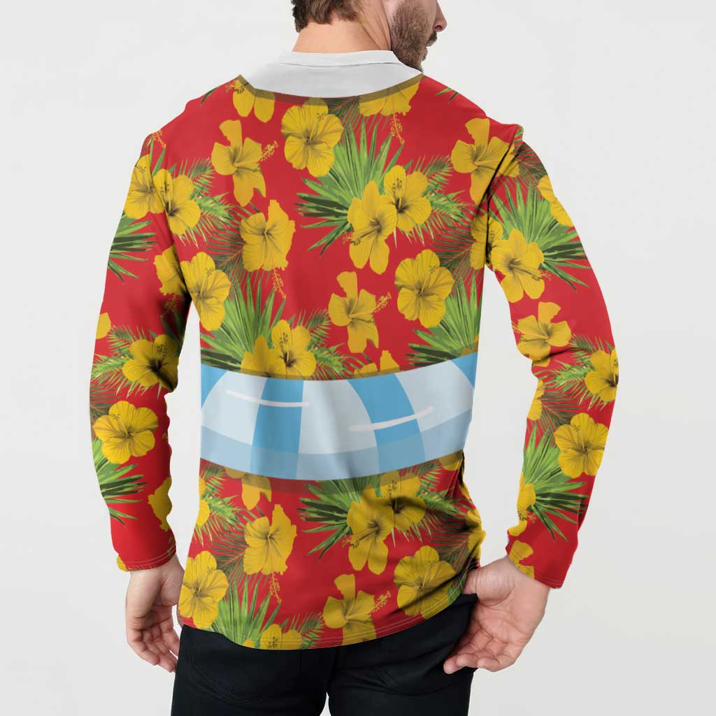 Polynesia Santa Claus Costume Button Sweatshirt Tropical Vibe LT05 - Polynesian Pride