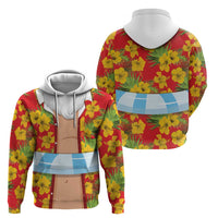 Polynesia Santa Claus Costume Zip Hoodie Tropical Vibe