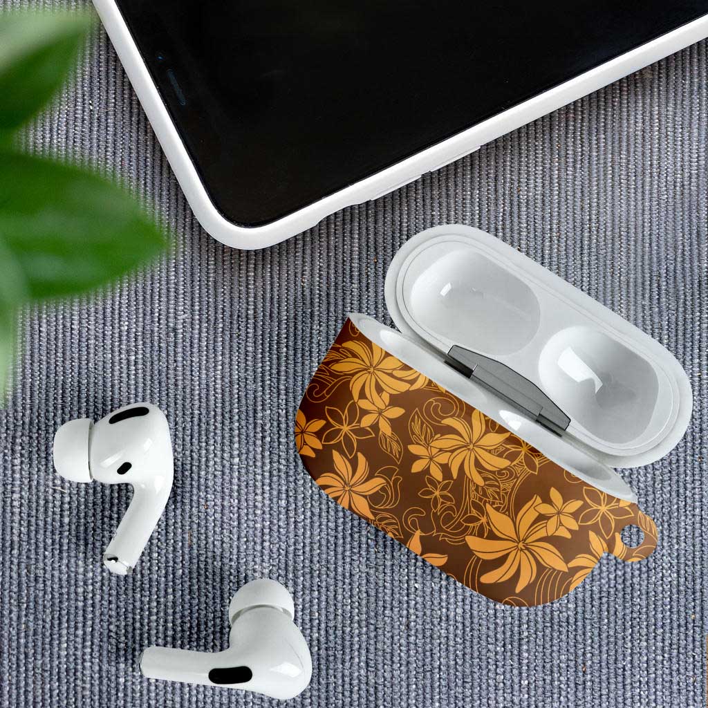 Tiare Tahiti AirPods Case Brown Polynesia Motifs LT05 - Polynesian Pride