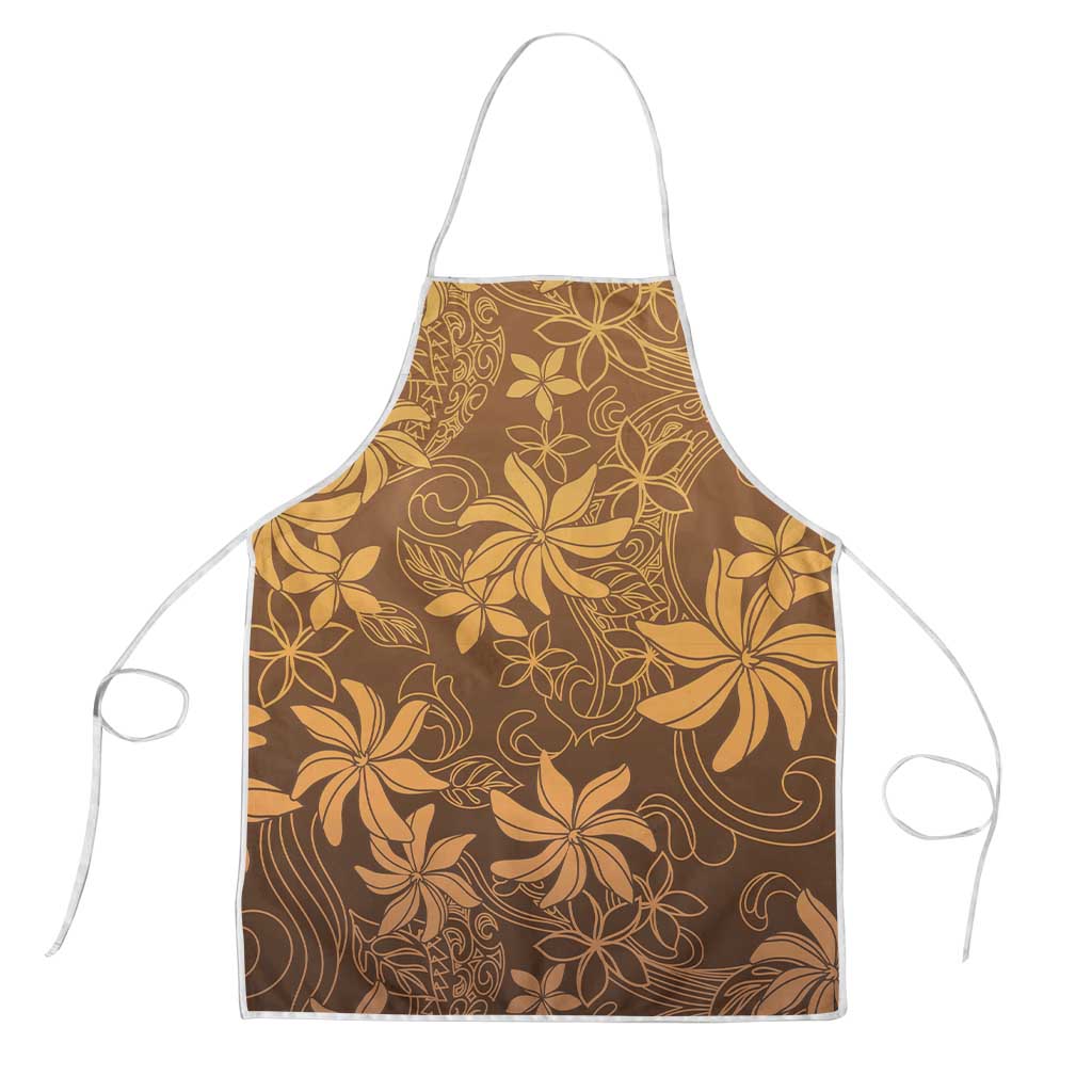 Tiare Tahiti Apron Brown Polynesia Motifs LT05 Brown - Polynesian Pride